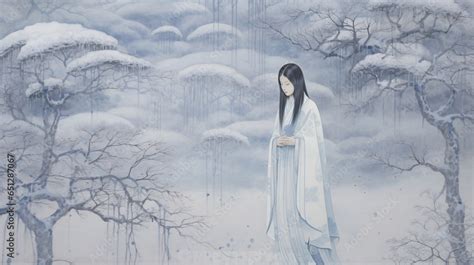 Yuki-onna: A Ghostly Enchantress Who Embraces the Chilling Beauty of Winter!